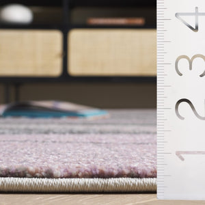 Safavieh Hollywood Abstract Polypropylene Area Rug Power Loomed Ivory Purple Living Room Accent HLW703C-9