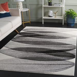 Safavieh Hollywood Abstract Ivory Grey Plush Polypropylene Area Rug for Living Room Decor HLW703D-6