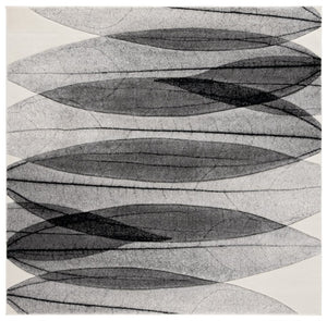 Safavieh Hollywood Abstract Ivory Grey Polypropylene Area Rug Power Loomed for Living Rooms HLW703D-7SQ