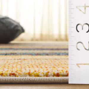 Safavieh Hollywood Exquisite Modern Area Rug In Gold And Blue With Abstract Leaf Design For Elegant Spaces Gold ,Blue Polypropylene Hlw703e-5