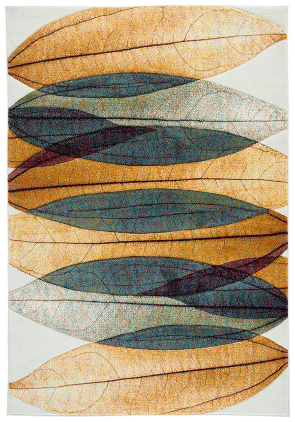 Safavieh Hollywood Modern Gold And Blue Area Rug - Luxurious Contemporary Design For Elegant Spaces Gold ,Blue Polypropylene Hlw703e-9