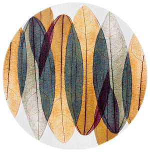 Safavieh Hollywood Modern Gold And Blue Area Rug - Luxurious Contemporary Design For Elegant Spaces Gold ,Blue Polypropylene Hlw703e-9