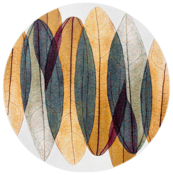 Safavieh Hollywood Modern Gold And Blue Area Rug - Luxurious Contemporary Design For Elegant Spaces Gold ,Blue Polypropylene Hlw703e-9