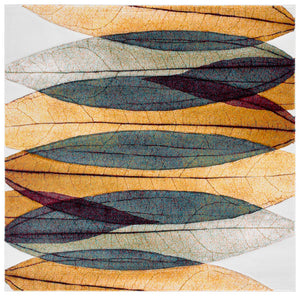 Safavieh Hollywood Modern Gold And Blue Area Rug - Luxurious Contemporary Design For Elegant Spaces Gold ,Blue Polypropylene Hlw703e-9