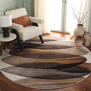 Safavieh Hollywood Modern Gold And Blue Area Rug - Luxurious Contemporary Design For Elegant Spaces Brown ,Grey Polypropylene Hlw703t-4