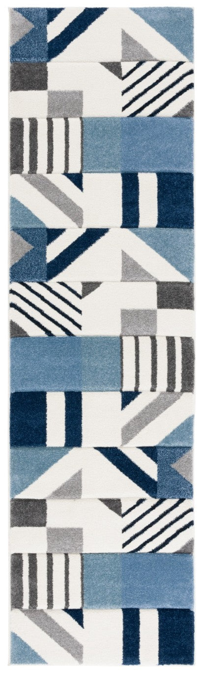 Safavieh Hollywood Geometric Runner Rug Power Loomed Polypropylene for Hallways and Entryways HLW709A-28