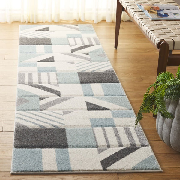 Safavieh Hollywood Geometric Power-Loomed Polypropylene Runner Rug for Hallway and Entryway HLW709C-28