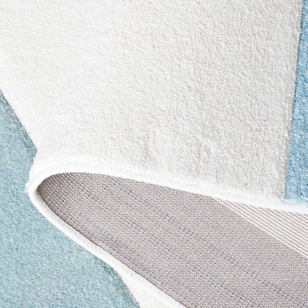 Safavieh Hollywood Power Loomed Polypropylene Area Rug Soft Ivory Aqua Coastal Living Room HLW709C-6