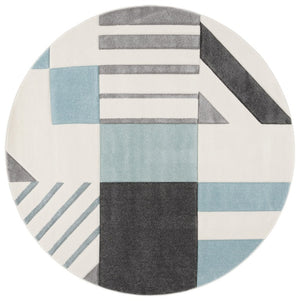 Safavieh Hollywood Geometric Round Rug Polypropylene Pile Contemporary Living Room Accent HLW709C-7R