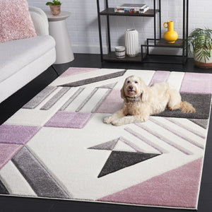 Safavieh Hollywood Geometric Area Rug Power Loomed Polypropylene Plush Pile Living Room Accent HLW709D-5