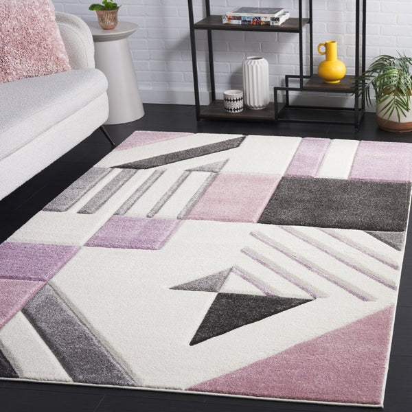 Safavieh Hollywood Geometric Area Rug Power Loomed Polypropylene Plush Pile Living Room Accent HLW709D-5