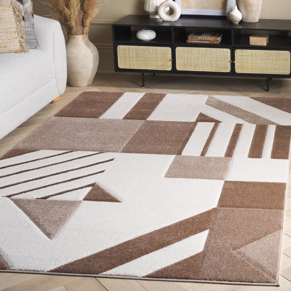 Safavieh Hollywood Geometric Area Rug Power-Loomed Polypropylene for Modern Living Spaces HLW709E-6