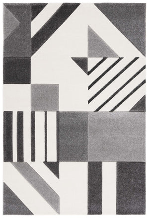 Safavieh Hollywood Geometric Polypropylene Area Rug Turkish Woven Ivory Grey Living Room Floor HLW709F-5