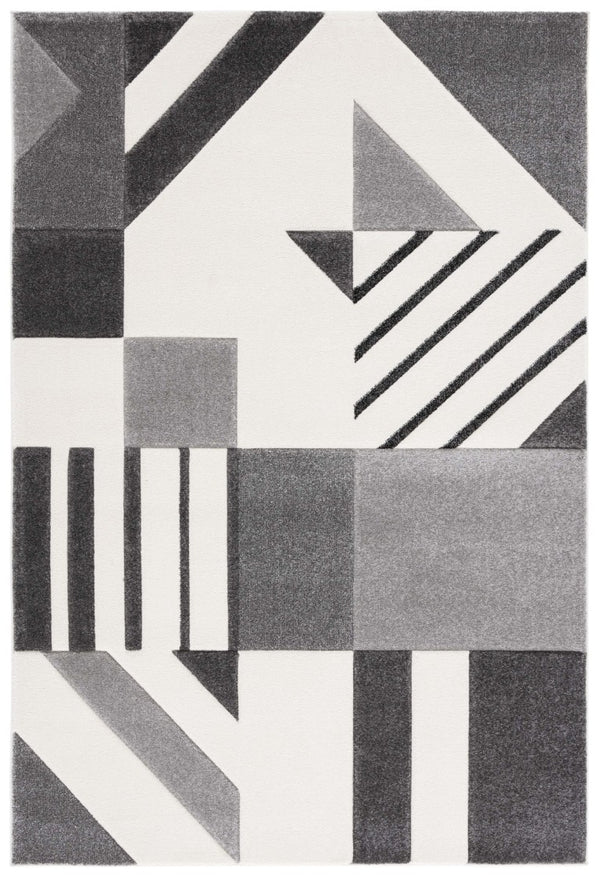 Safavieh Hollywood Geometric Polypropylene Area Rug Turkish Woven Ivory Grey Living Room Floor HLW709F-5