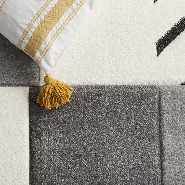 Safavieh Hollywood Geometric Polypropylene Area Rug Ivory Grey Living Room Floor Accent HLW709F-9