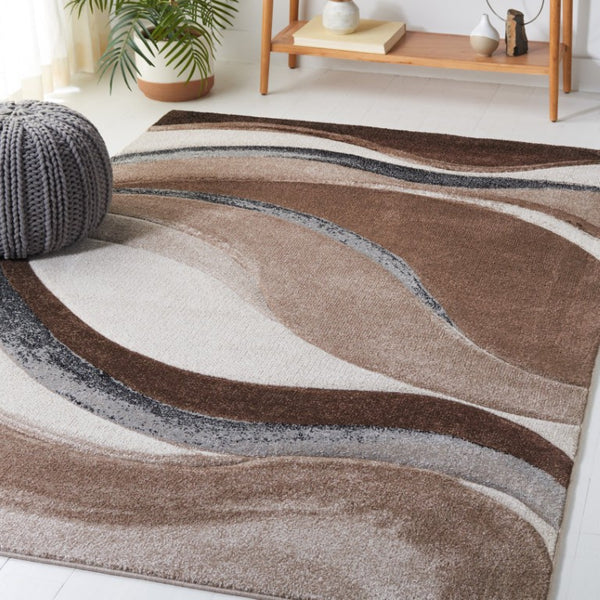 Safavieh Hollywood Sinuous Power-Loomed Polypropylene Runner Rug for Hallway Entryway 6'-7" x 9'-0" HLW718P-6