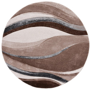 Safavieh Hollywood Sinuous Power-Loomed Polypropylene Runner Rug for Hallway Entryway 9'-0" x 9'-0" (Round) HLW718P-9R
