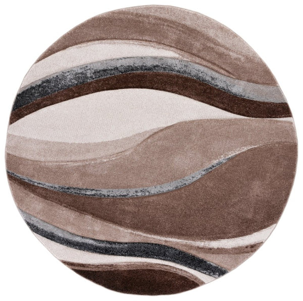 Safavieh Hollywood Sinuous Power-Loomed Polypropylene Runner Rug for Hallway Entryway 9'-0" x 9'-0" (Round) HLW718P-9R