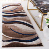 Safavieh Hollywood 766 HLW766 Power Loomed Contemporary Rug Beige / Blue HLW766C-212