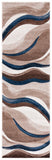 Safavieh Hollywood 766 HLW766 Power Loomed Contemporary Rug Beige / Blue HLW766C-212