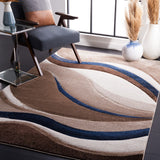 Safavieh Hollywood 766 HLW766 Power Loomed Contemporary Rug Beige / Blue HLW766C-212