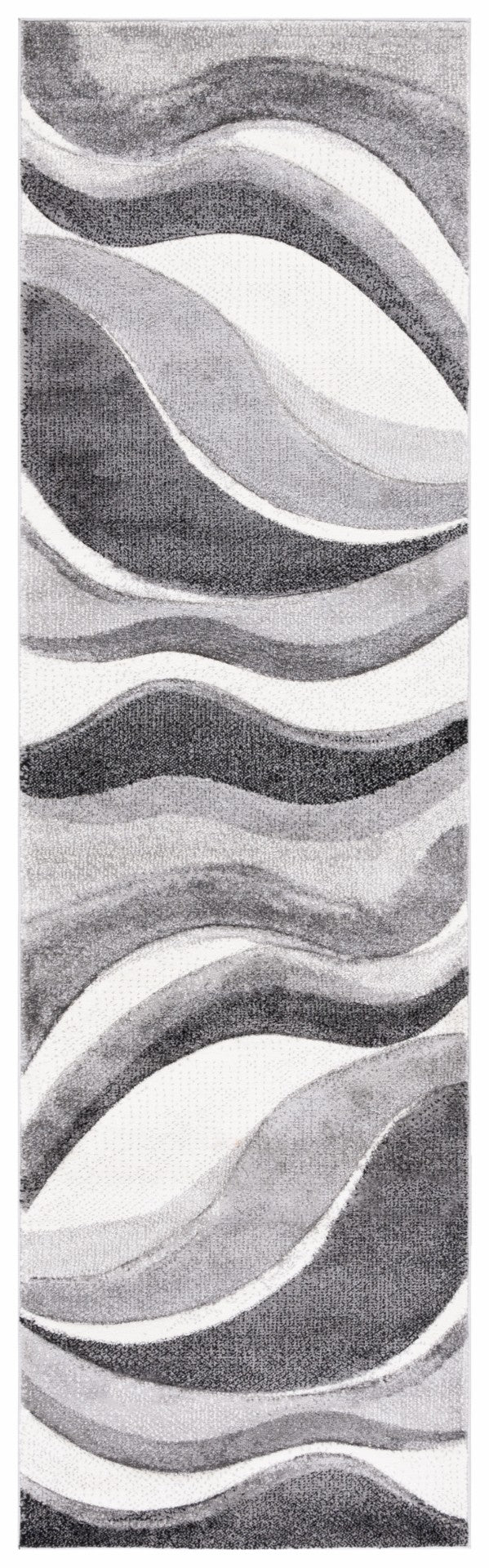 Safavieh Hollywood Contemporary Abstract Turkish Runner Rug - Chic Design For Hallways And Entryways Grey ,Ivory Polypropylene Hlw766g-210