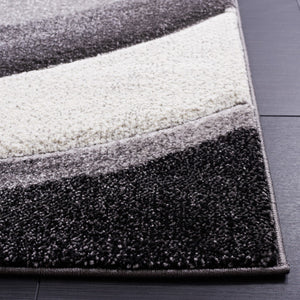 Safavieh Hollywood Contemporary Abstract Turkish Runner Rug - Chic Design For Hallways And Entryways Grey ,Ivory Polypropylene Hlw766g-210