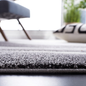 Safavieh Hollywood Contemporary Abstract Turkish Runner Rug - Chic Design For Hallways And Entryways Grey ,Ivory Polypropylene Hlw766g-210