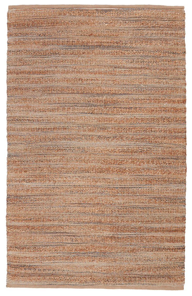 Jaipur Living Himalaya Canterbury Hm02 Handwoven Handmade 70% Jute 30% Rayon Solids Solid Indoor Rug Beige, Blue 70% Jute 30% Rayon, 100% Cotton Rug101991
