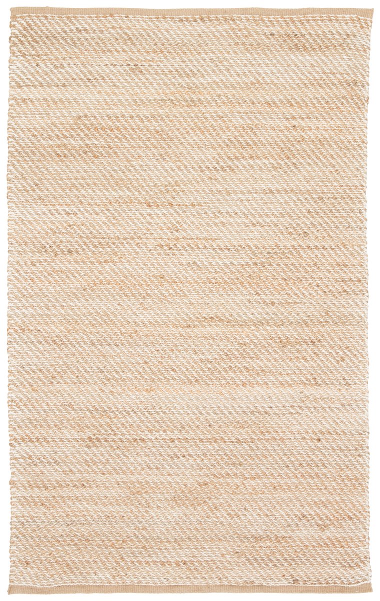 Jaipur Living Himalaya Diagonal Weave Hm07 Handwoven Handmade 70% Jute 30% Rayon Solids Solid Indoor Rug Beige, White 70% Jute 30% Rayon, 100% Cotton Rug102012