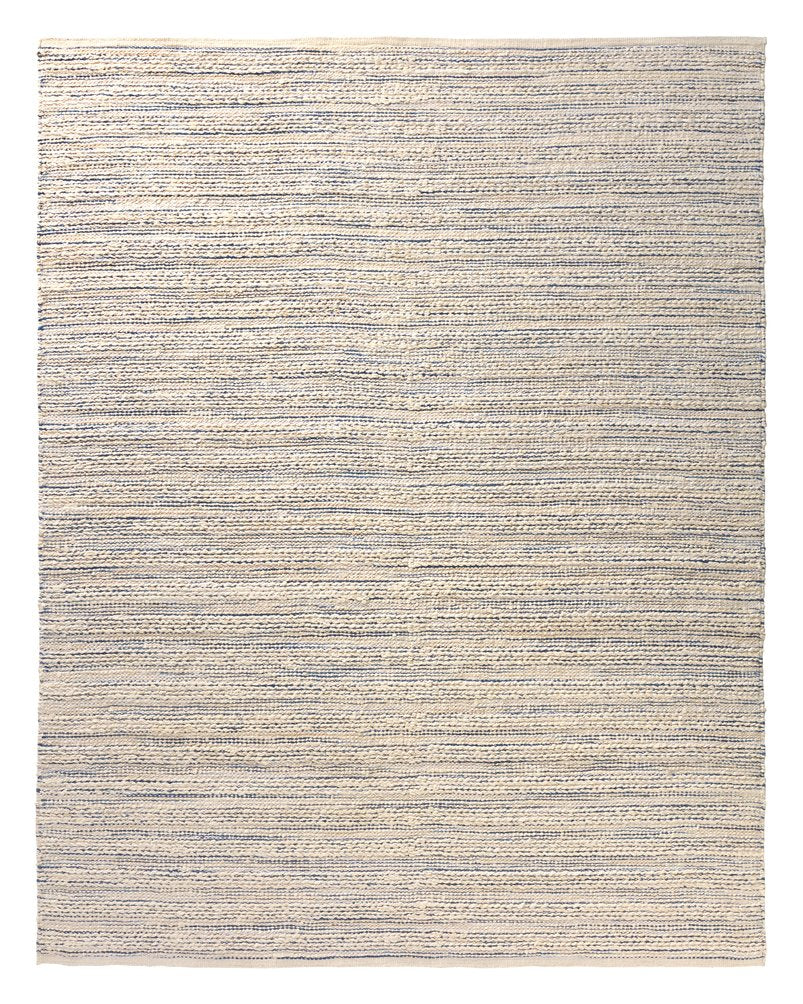 Jaipur Living Himalaya Canterbury Hm25 Handwoven Handmade 70% Jute 30% Rayon Solids Stripes Indoor Rug White, Blue 70% Jute 30% Rayon, 100% Cotton Rug139844
