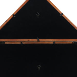 English Elm Quincy Flag and Certificate Display Case - Handcrafted Solid Pine Wood Shadow Box for Tribute Showcasing Dark Brown 18.5"W x 3.5"D x 22.5"H HMHD-22M142Y-RSTBRN-GG