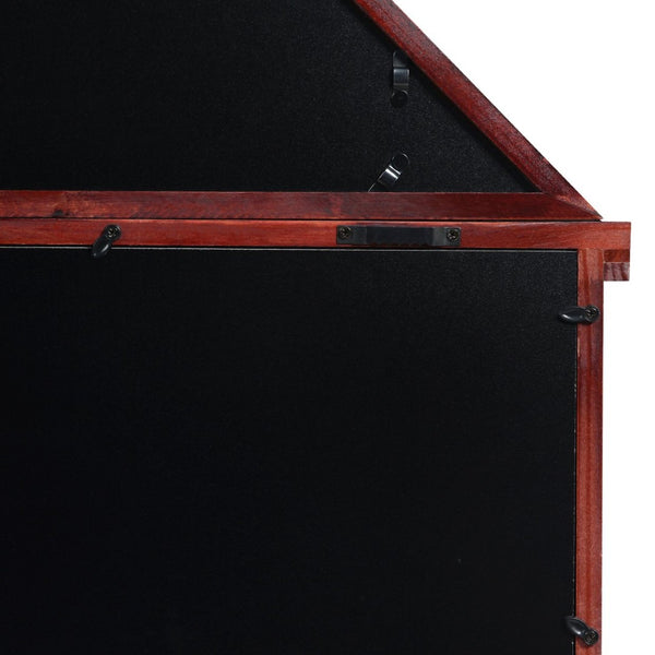 English Elm Quincy Flag and Certificate Display Case - Handcrafted Solid Pine Wood Shadow Box for Tribute Showcasing Mahogany 26.5"W x 4.5"D x 26.5"H HMHD-22M192Y-MHG-GG