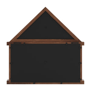 English Elm Quincy Flag and Certificate Display Case - Handcrafted Solid Pine Wood Shadow Box for Tribute Showcasing Dark Brown 26.5"W x 4.5"D x 26.5"H HMHD-22M192Y-RSTBRN-GG