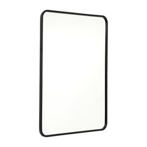 English Elm Jada Decorative Wall Mirror - Sleek Modern Design for Bathrooms, Living Rooms, Vertical or Horizontal Use Matte Black 24"W x 36"L HMHD-22M199YBN-BK-GG