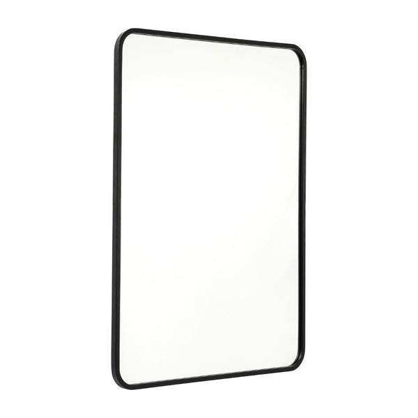 English Elm Jada Decorative Wall Mirror - Sleek Modern Design for Bathrooms, Living Rooms, Vertical or Horizontal Use Matte Black 24"W x 36"L HMHD-22M199YBN-BK-GG