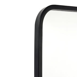 English Elm Jada Decorative Wall Mirror - Sleek Modern Design for Bathrooms, Living Rooms, Vertical or Horizontal Use Matte Black 24"W x 36"L HMHD-22M199YBN-BK-GG