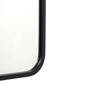 English Elm Jada Decorative Wall Mirror - Sleek Modern Design for Bathrooms, Living Rooms, Vertical or Horizontal Use Matte Black 24"W x 36"L HMHD-22M199YBN-BK-GG