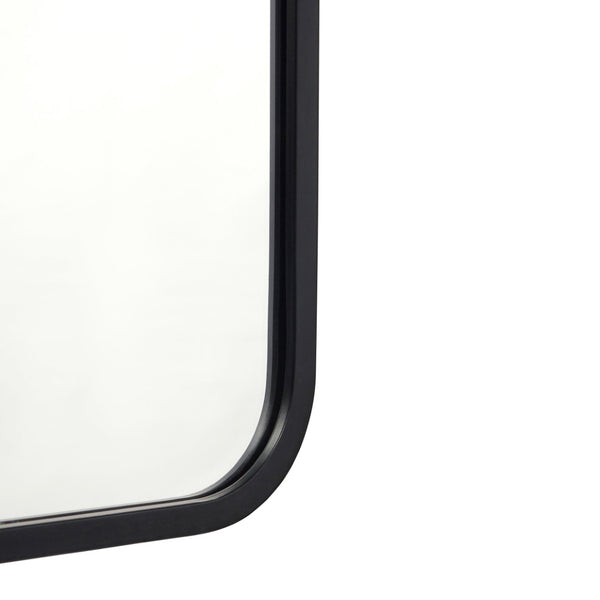 English Elm Jada Decorative Wall Mirror - Sleek Modern Design for Bathrooms, Living Rooms, Vertical or Horizontal Use Matte Black 24"W x 36"L HMHD-22M199YBN-BK-GG