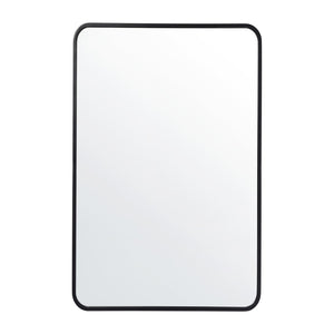 English Elm Jada Decorative Wall Mirror - Sleek Modern Design for Bathrooms, Living Rooms, Vertical or Horizontal Use Matte Black 24"W x 36"L HMHD-22M199YBN-BK-GG