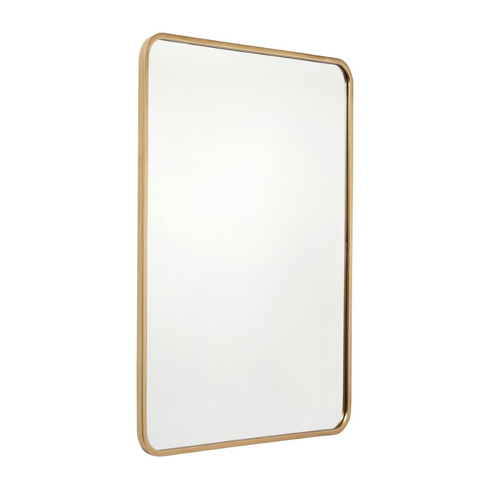English Elm Jada Decorative Wall Mirror - Sleek Modern Design for Bathrooms, Living Rooms, Vertical or Horizontal Use Matte Gold 24"W x 36"L HMHD-22M199YBN-GD-GG