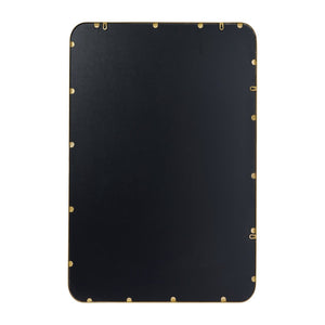 English Elm Jada Decorative Wall Mirror - Sleek Modern Design for Bathrooms, Living Rooms, Vertical or Horizontal Use Matte Gold 24"W x 36"L HMHD-22M199YBN-GD-GG