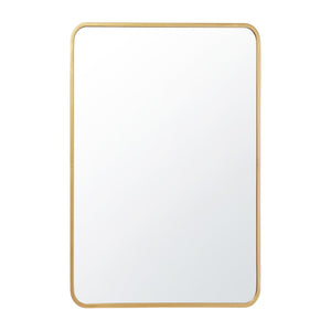 English Elm Jada Decorative Wall Mirror - Sleek Modern Design for Bathrooms, Living Rooms, Vertical or Horizontal Use Matte Gold 24"W x 36"L HMHD-22M199YBN-GD-GG