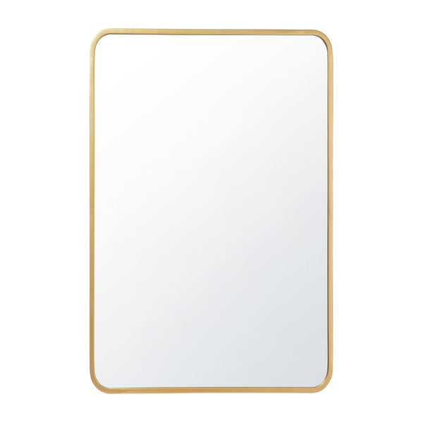 English Elm Jada Decorative Wall Mirror - Sleek Modern Design for Bathrooms, Living Rooms, Vertical or Horizontal Use Matte Gold 24"W x 36"L HMHD-22M199YBN-GD-GG
