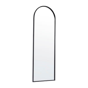 English Elm Mila 22"x65" Arched Metal Framed Wall Mirror - Modern Minimalist Design for Stylish Home Decor HMHD-23M009YBN-BLK-GG