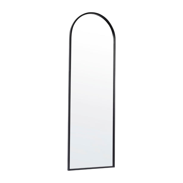 English Elm Mila 22"x65" Arched Metal Framed Wall Mirror - Modern Minimalist Design for Stylish Home Decor HMHD-23M009YBN-BLK-GG