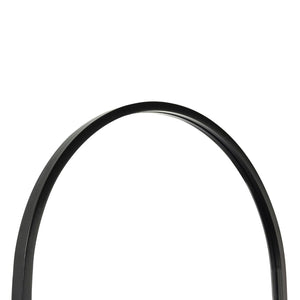 English Elm Mila 22"x65" Arched Metal Framed Wall Mirror - Modern Minimalist Design for Stylish Home Decor HMHD-23M009YBN-BLK-GG