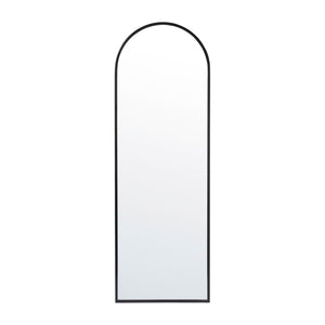English Elm Mila 22"x65" Arched Metal Framed Wall Mirror - Modern Minimalist Design for Stylish Home Decor HMHD-23M009YBN-BLK-GG