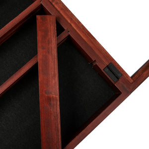 English Elm Maverick 11x14 Solid Pine Medals Display Case with Removable Shelves for Cherished Keepsakes Mahogany HMHD-23M018YBN1-MHG-1417-GG