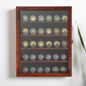 English Elm Maverick 11x14 Solid Pine Medals Display Case with Removable Shelves for Cherished Keepsakes Mahogany HMHD-23M018YBN1-MHG-1417-GG